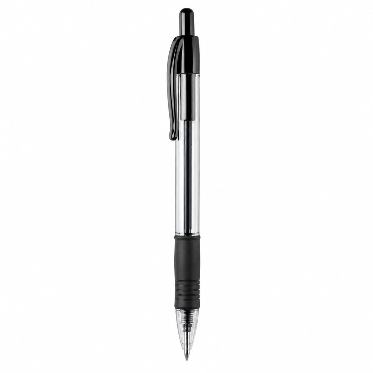 Bolígrafo Retráctil Negro 0.7mm con Diseño Ergonómico