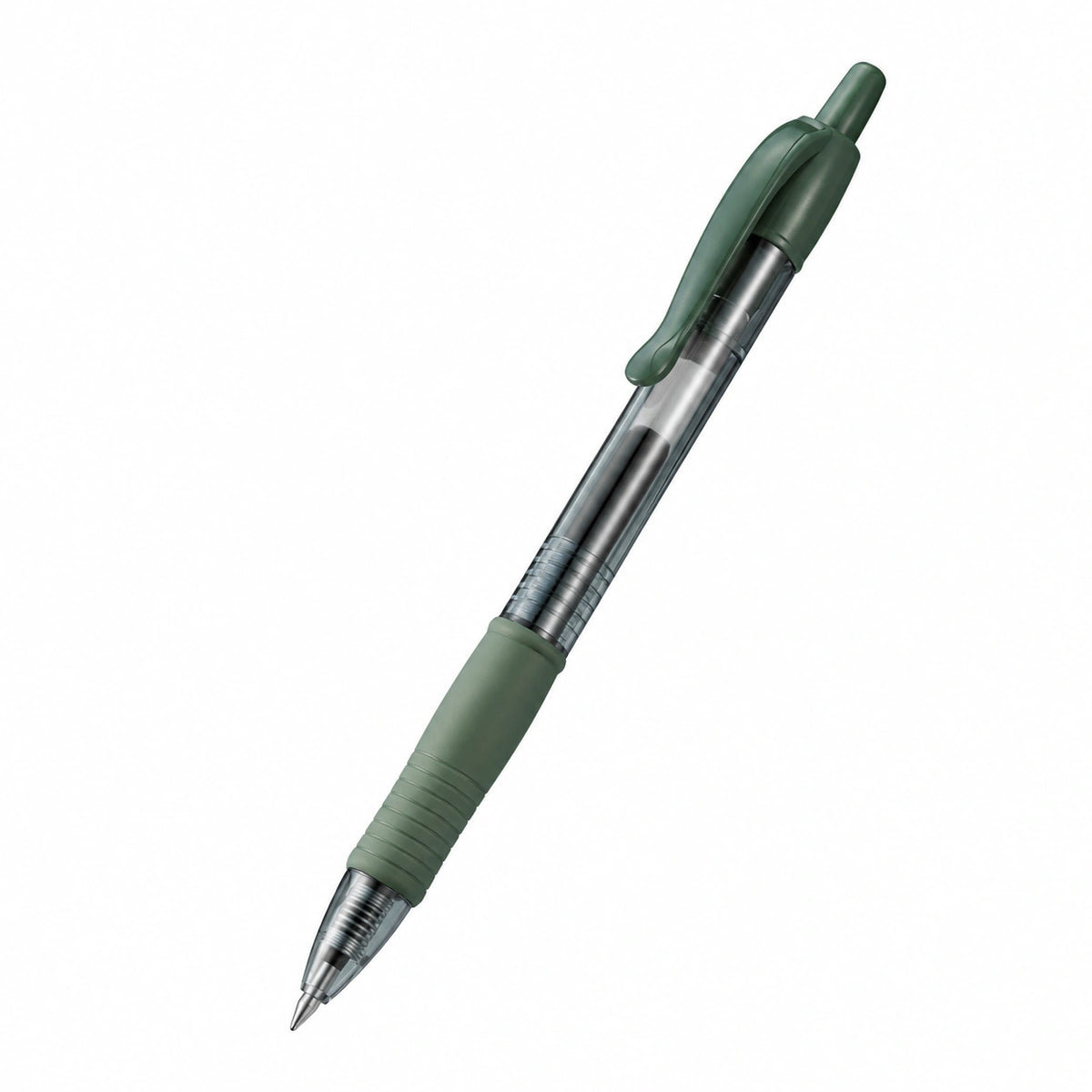 Bolígrafo retráctil tinta negra 0.7mm verde