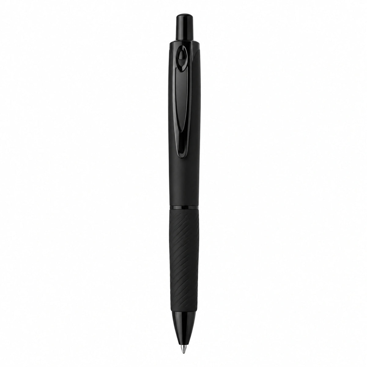 Bolígrafo Negro Retráctil con Agarre Ergonómico y Punta Media de 0.7mm