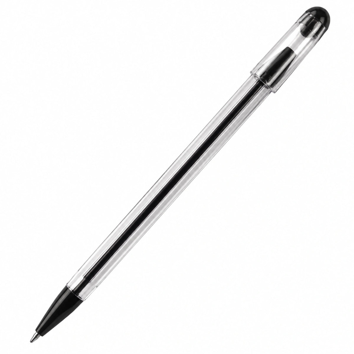 Bolígrafo Negro de 0.7 mm con Cuerpo Transparente