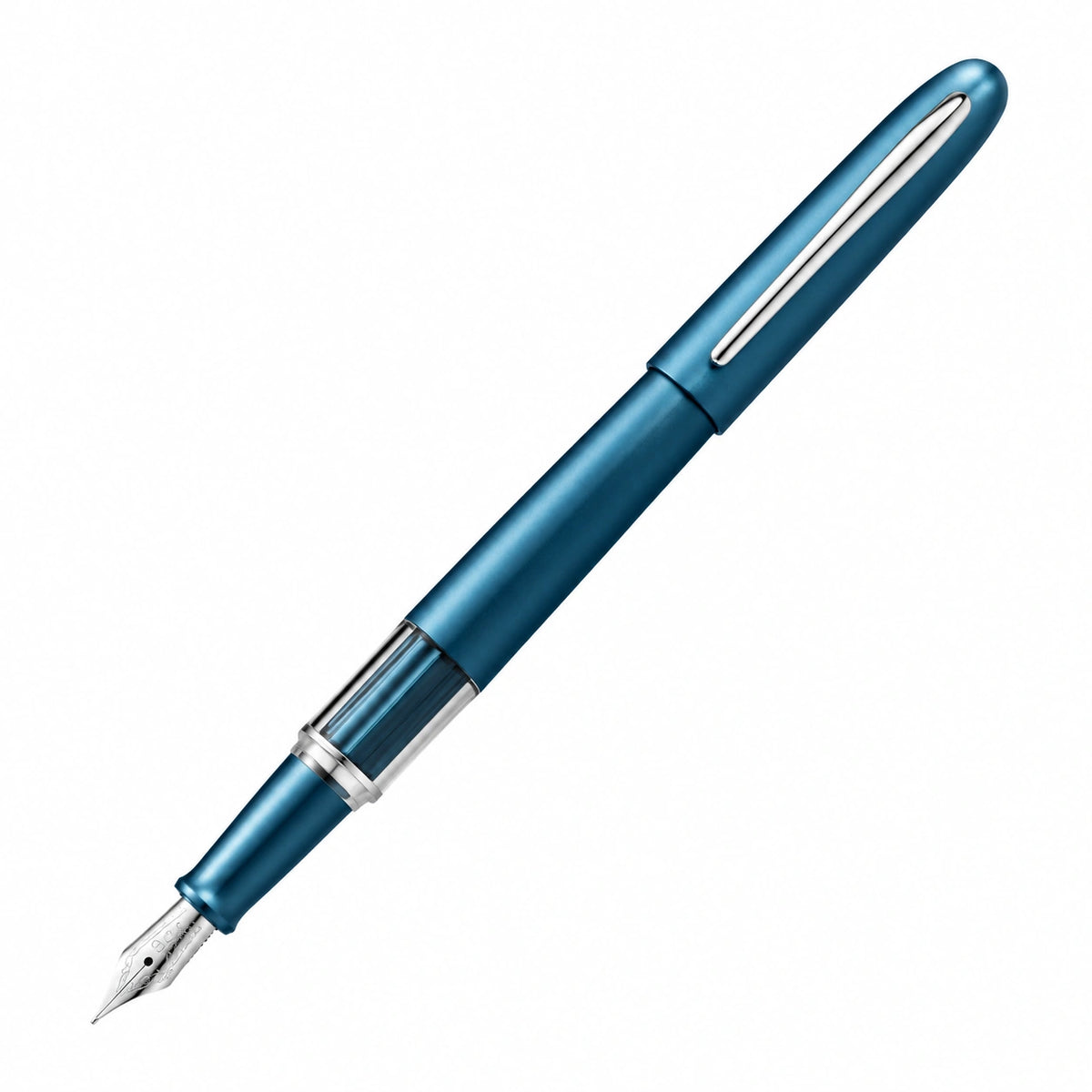 Pluma Estilográfica Azul Metálico con Punta de 0.5 mm