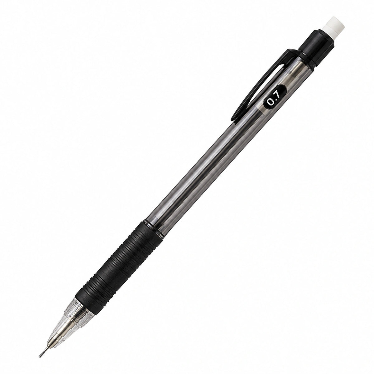 Portaminas Negro 0.7 mm con Cuerpo Transparente