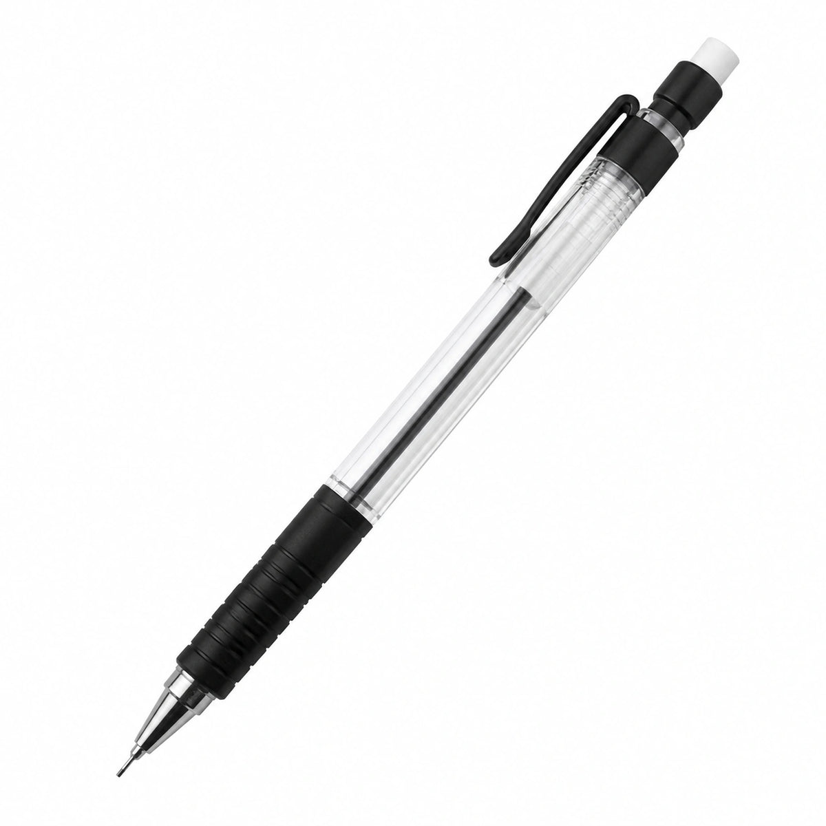 Portaminas Automático 0.5 mm Negro con Cuerpo Transparente